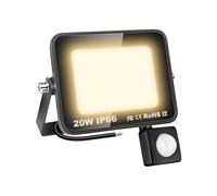 AUXTINGS LED Floodlight with Motion Sensor,20W 2000LM Outdoor Security Lights Outside Lamp 4000K Warm White Spot Light Exterior Lighting for Yard Backyard House Court Stadium Parking,IP66 175V-260V