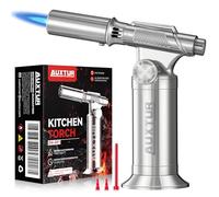 AUXTUR Butane Torch, Mini Kitchen Torch Lighter with Adjustable Flame for BBQ, Baking, Brulee Creme, Crafts and Soldering(Butane Gas Not Included)