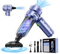 AUXTUR Handheld Cordless Car Vacuum-15000PA Mini Cleaner,3 in 1 High Power Brushless Motor,100W Super Suction Power Vacuums with Type-C Data Cable-Small, Portable and Rechargeable Cleaner (Grey)