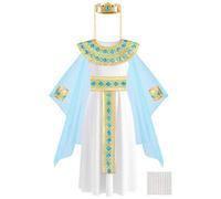 AUYAO 6Pcs Egyptian Costume Cleopatra Girl Ancient Greek Roman Outfit Dress