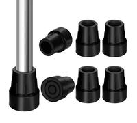 AUYAO 6PCS Walking Stick Caps Rubber Ferrules 25mm Replacement Rubber End Caps Non-Slip Cane Tip Stable Walking Stick Rubber Ends Shock Absorbing Crutch Ferrules for Hiking Stick Seniors Crutches
