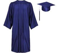 AUYAO Graduation Gown and Cap for Adults Hat Matte Bachelor University Party Robe Stole Outfit Set Women Men Graduation Costume Outfit Set for University Bachelor High School Ceremony(M)