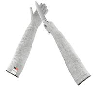 AUYAO Guard Long Protective Gloves With Arm Sleeves - Level 5 Anti Cutting Protection, Food Grade Cut Proof for Kitchen Work Heavy Duty (55cm)