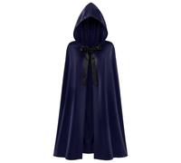 AUYAO Medieval Hooded Cape Renaissance Cloak for Adults Unisex | Halloween Fancy Cape, Soft Fabric, Wrinkle Resistant, 130cm/51", Multi-colored, Oversized, Christmas Cosplay, Party, Gift