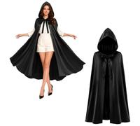 AUYAO Medieval Hooded Cape Renaissance Cloak for Adults Unisex | Halloween Fancy Cape, Soft Fabric, Wrinkle Resistant, 130cm/51", Multi-colored, Oversized, Christmas Cosplay, Party, Gift