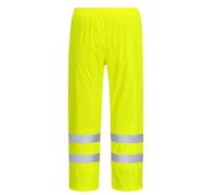AUYAO Men Hi Vis Trousers Waterproof Rain Trousers, Workwear Sweat Pants Bottoms Reflective Joggers, Men Women Unisex High Visibility Overtrousers, Safety Trousers with Reflective Tape(Yellow-175)