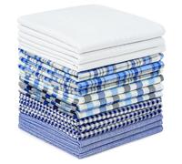 AUYAO Men's Handkerchiefs, 12 Pcs Soft Cotton Premium Pocket Square Set, Assorted Classic Hankies for Men & Women, Wedding, Prom, Celebration