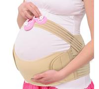 AUYAO Pregnancy Belly Band Maternity Belt Abdominal Binder Maternity Belt, Elastic Pregnancy Support Belt Adjustable Pregnancy Belly Band Pelvic Girdle Belt for Pregnancy Support(Skin Color-XL)