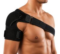 AUYAO Right Shoulder Support Brace Adjustable Shoulder Support Arm Brace Shoulder Brace Strap for Women and Men Shoulder Compression Sleeve Recovery Sleeve for Shoulder Injuries Tendonitis(Black)