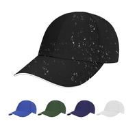 AUYAO Unisex Waterproof Baseball Cap 6-Panel Dad Cap Classic Plain Baseball Hat Lightweight Sport Cap Foldable Peak Cap Hat Sun Rain Protection Cap Sun Visor Hat for Running Hiking Fishing(Black)