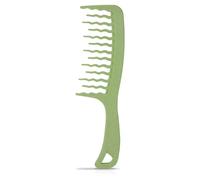 AUYAO Wide-Tooth Comb Shark Comb Women Men Oil Head Big Hair Comb Wavy Ruler Comb Barber Comb Hairdressing Combs Hair Styling Combs Detangler Shower-Comb for Long Wet or Curly Hair(Green)