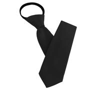 AUYAO Zipper Ties for Men Pre-Tied Neck Tie, Mens Solid Color Tie Adjustable Neck Tie, Zipper Necktie Clip on Tie Neckwear Unisex for Office Graduation School Uniforms Wedding Business(Stripe-Black)