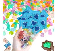 AUYFUA 100 PCS Mystery Bag with Glass Animals Figures Mini, Luminous Blind Bag Collection for Fairy Gardens and Aquariums, Set of Small Resin Animals for DIY Crafts and Party Favours