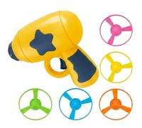 AUYFUA Flying Disc Launcher, Cat Fetch with Interactive Flying Discs, Indoor Play Solution for Cat Exercise and Entertainment, Portable Design with One Launcher and Five Flying Discs