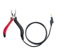 Auyuve Grounded Plier, Precise Control Unleash Unrivaled Precision for Fine Chain Welding, 3ft Cable Secure Connection, Red, Ideal for Permanent Jewelry Fine Chain Welding