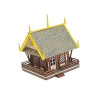 AUYXSSZ 1/72 Wooden 3D Model Miniature House For Skill Development And for Creative Assembly Of Charming Designs Spatial Imagination Architectural Scene Mini Building Blocks