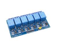 AUYXSSZ 6-way 5V12V Relay Module With Optocoupler Isolation Supports Stable Performance Efficient PLC Automation Control Output 6-way Relay Module For PLC, 5V