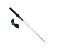 AUYXSSZ Adjustable Swing Trainer For Golf Portable And Versatile Lightweight Tool For Beginners To Swing Efficiency Indoors Or Outdoors Golf Practice Warm Up, Black Green Band, 38cm to 71cm