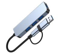 AUYXSSZ Aluminum Alloy Compact C USB-C Splitter Expander Adapter Multiport For Convenient Device Connections Safety. Slim DesignWith Sophisticated Slim