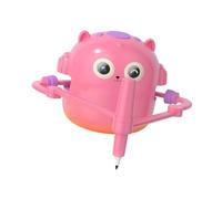 AUYXSSZ Automatic Drawing Robot Teaching Kids To Beautiful Art While Encouraging Language Skills And for Creative Exploration Artist Toy Fun Learning Tool, pink, 11x12.5cm