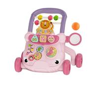 AUYXSSZ Baby Push Walking Music Multifunction Steps Supporting Fun Play and Encouragement for Babies Learning to Push Along Walking Sit and Stand Learning, Pink, 41x33x39cm