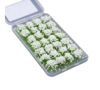 AUYXSSZ Bushy Grass Tufts Train Railways Models Mini Plant Realistic Style DIY Architecture Such As Architecture Sandboxes Model Supplies Scene DIY Decoration, White, 8mm-10mm