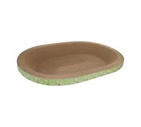 AUYXSSZ Cat Scratch Pad Bowl Delivers Cozy Cat Scratching Pad Environment For Cats To And Rest Corrugated Scratching Bed Scratchers Furniture Kittens, Yellow Green, 53x37x8.5cm