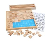 AUYXSSZ Challenging But Fun Hundred Board Wooden Toy Examining Kids Count Skills Through Engaging Game Experience Wooden Math Learning Toy 1-100 Number Board