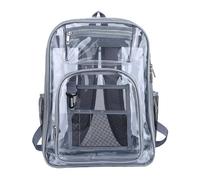 AUYXSSZ Clear Knapsack Heavy Duty PVC Transparent Stylish Adjustable Straps Large Capacity Useful For Outdoor Activities Clear Backpack Heavy Duty PVC, Grey, 30x16x44CM