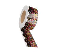 AUYXSSZ Colorful Bulletin Board Border Rolled Trim Bright Patterns Decorate Engaging Spaces Inspiring Student Creativity Bulletin Board Border Rolled Trim Decorate