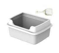 AUYXSSZ Comfortable High Sides Cat Litter Tray Open Secure Space While Minimizing Litter Mess Drop Resistant Reusable Kitten Boxes Low Entry High