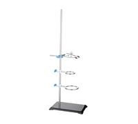 AUYXSSZ Complete Full Set Lab Iron Rack Designed To Support Educational Activities And Practical Understanding In Chemistry Chemistry Lab Stand Set Iron Stand, Silver, 40cm