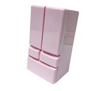 AUYXSSZ Cool Dollhouse Refrigerator Mini Fridge Model 2 Door Fun Item For Young Creators Mini Dollhouse Decoration Accessories Fridge Landscapes 1/12 , pink
