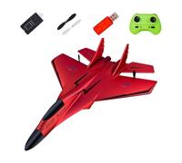 AUYXSSZ Cool Like Real Remote Control Airplane Foam Aircraft Glider Experience Longer Times Reach New Heights In Aviation Rc Airplane 2 Channels Ready To Fly Fighter Model, Red, 28.5x21x7.5cm
