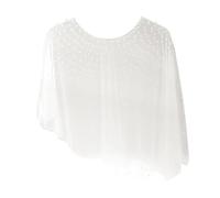 AUYXSSZ Cutting Edge Wedding Shoulder Veil Shoulder Cape Shawl Wrap Refreshing Look With Beautiful Pearl Accents Bridal Style Dress Tulle Women's Wedding