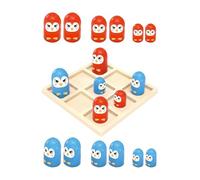 AUYXSSZ Desktop Checkers Game Small Educational Outdoor Indoor Fun Strategy Chess Gain Cognitive Skills While Playing Together Strategy Chess Educational, penguin, board 12x12cm