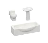 AUYXSSZ Dollhouse Mini Bathroom Model Features Simulation Toilet Enhancements For Fun Experiences Which Is Lightweight And Strong. Dollhouse Mini Bathroom