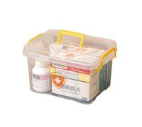 AUYXSSZ Durable First Aid Kit Box Empty Portable,Primrose Yellow | Cabinet BPA Free Plastic For Storage Solutions