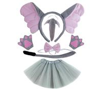AUYXSSZ Electrifying Elephant Costume Set With Ears Headband Nose Bow Tie Tail For Engaging Children Activities And Performances Elephant Costume Ears
