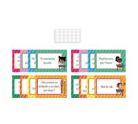 AUYXSSZ Engaging Early Learning Spanish Posters Educational Chart Set With 16 Colorful Designs To Kids Learning Experience Spanish Classroom Posters