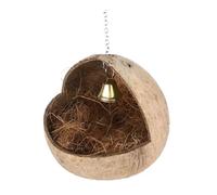 AUYXSSZ Garden Birdhouse Featuring Coconut Shell Small Animals Enjoying Outdoor Nesting Experiences Coconut Bird Nest Hut Is Made Natural Shells Shell Bird, with shred, 13x13cm