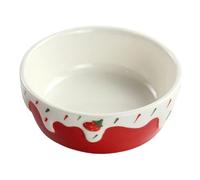 AUYXSSZ Hamster Food Bowl Small Animals Sturdy Ceramic Feeding Bowl For Gerbils Dwarf Hamsters Water Feeding Preventing Hamster Tipping Over. Ceramic Water For Guinea Pig Rabbit, Red
