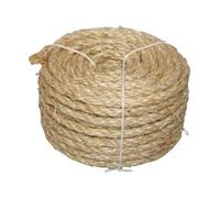AUYXSSZ Jute Hemp Rope Parcel DIY Handcraft Sisal Rope Crafting Cat Scratching Solutions Traditional Processing Twisted Cord Wrapper Jute Decoration Macrame, Linen Color, 6mmx50m