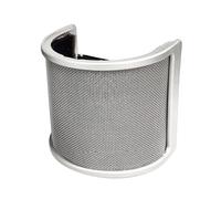 AUYXSSZ Microphone Windscreen Cover Portable Microphone Filter U Shape Essential Lightweight Metal Decreases Noise Issues Professional Equipment Vocal, Silver with Cotton, 3.15x2.95 inch