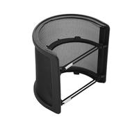 AUYXSSZ Microphone Windscreen Cover Portable Microphone Filter U Shape Essential Lightweight Metal Decreases Noise Issues Professional Equipment Vocal, Black without Cotton, 3.15x2.95 inch