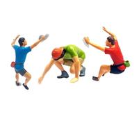 AUYXSSZ Mini Landscape Accessories Rock Climbing Figure Scene Architectural Models 1/87 Character Model Is Suitable For Sand Table Scenery Building Toys Hand, 3 pieces