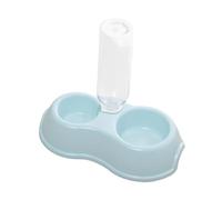AUYXSSZ Pets Water And Food Bowl Set With Built In Automatic Dispenser Featuring Double Bowls Reliable Solution For Feeding Needs Double Cats Dogs Bowls