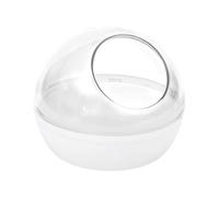 AUYXSSZ Removable Sand Bath Container Small Animals Allowing Easy Observation And Engaging Bath Time Fun And Enjoy Curious Pets Good Time. Not Only Can Be, transparent, 15.5x12cm