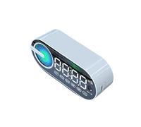 AUYXSSZ Stereo Subwoofer Bass Alarm Clock Stereos Bluetooth FM,White,G30AI