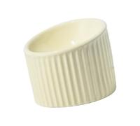 AUYXSSZ Tilted Pet Feeding Bowls Made Durable Ceramic Cats Looking For Comfortable Eating Solutions Eco Friendly Elevated Cat Bowls Tilted Upper Lower Ceramic, Yellow, 13.7x11cm